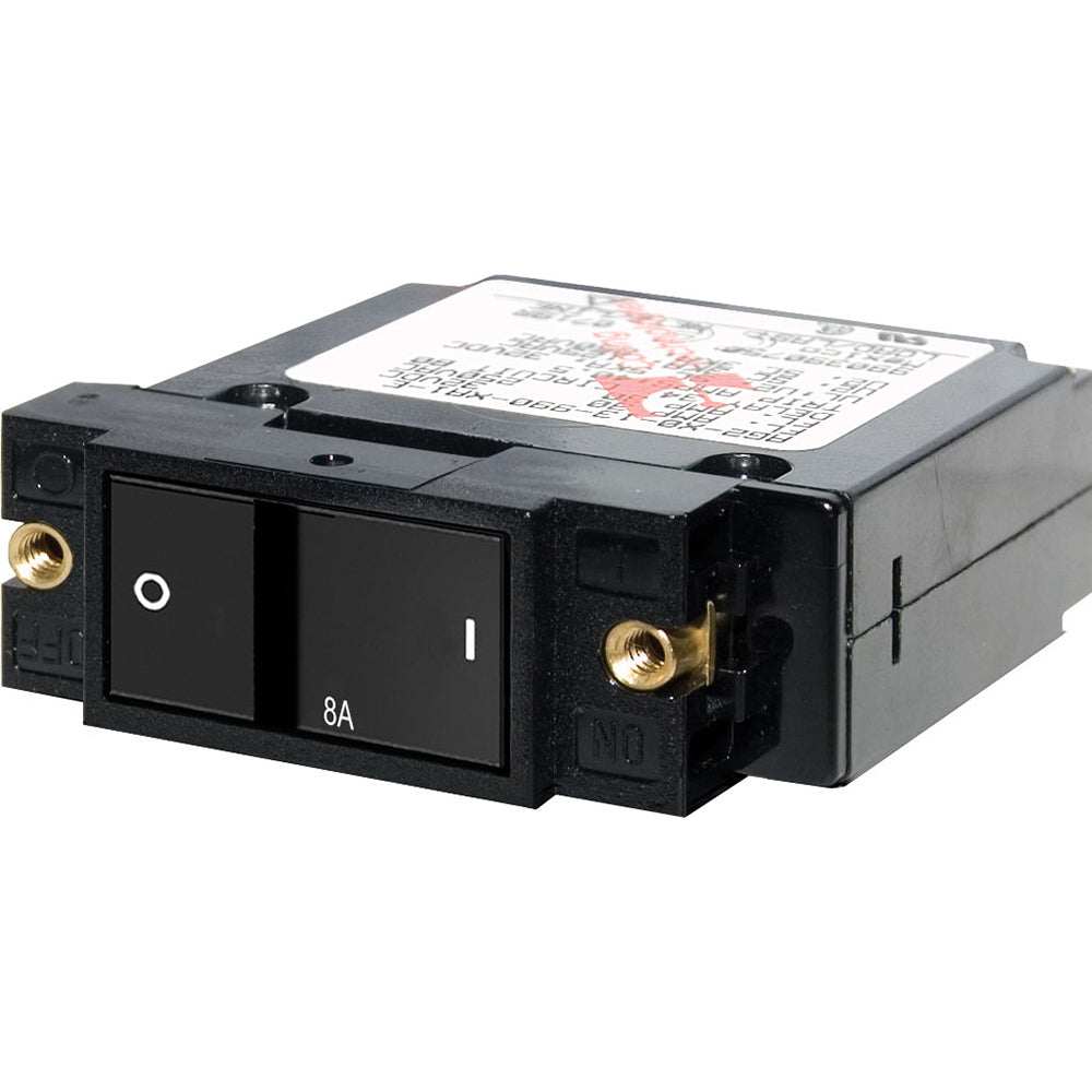 Blue Sea 7401 8 Amp Single Pole Flat Rocker Circuit Breaker