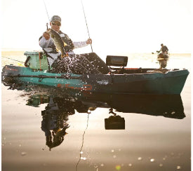 Old Town Sportsman 106 Powered by Minn Kota - Steel Blue Camo Color