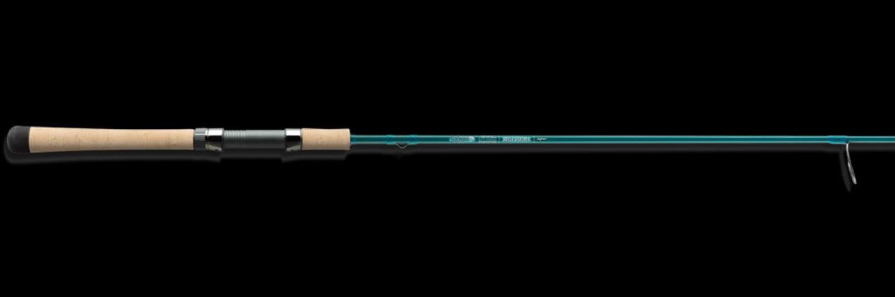 St. Croix MOJO Inshore Spinning Rod with cork handle, ideal for saltwater fishing.