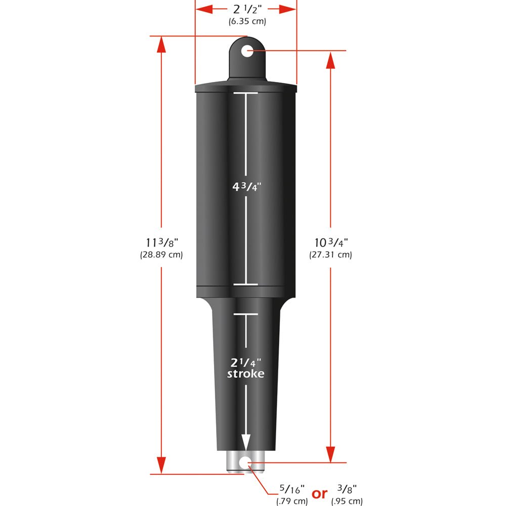 Lenco 101XD Extreme Duty Actuator - 12V - 2-1/4" Stroke - 5/16" Hardware [15055-001] - Sea & Tech Outfitters Florida, LLC