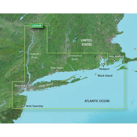 Garmin BlueChart g3 Vision HD VUS004R New York coastal navigation map on microSD/SD.