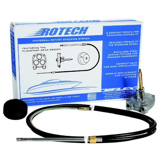 UFlex Rotech 19' Rotary Steering Package - Cable, Bezel, Helm [ROTECH19FC] - Sea & Tech Outfitters Florida, LLC