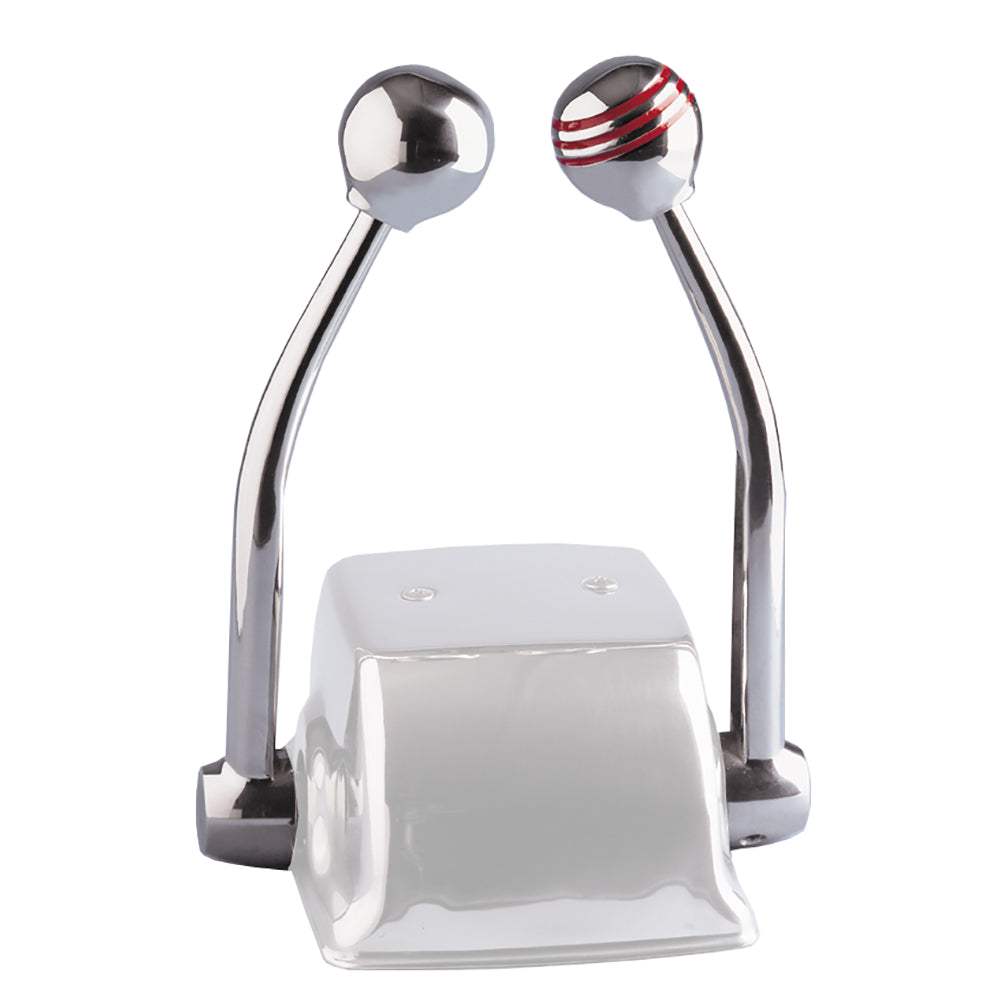 Schmitt Marine Standard Control Arm Set w/Red Throttle Knob  Plain Shift Knob - Includes Arms  Knobs Only [50050] - Sea & Tech Outfitters Florida, LLC