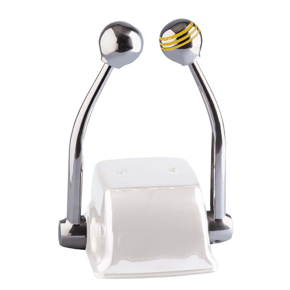 Schmitt Marine Standard Control Arm Set w/Gold Throttle Knob & Plain Shift Knob [50055] - Sea & Tech Outfitters Florida, LLC