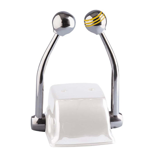 Schmitt Marine Standard Control Arm Set w/Gold Throttle Knob & Plain Shift Knob [50055] - Sea & Tech Outfitters Florida, LLC