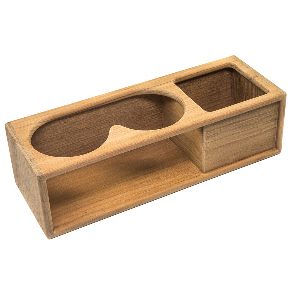 Whitecap Teak Two Insulated Drink/Binocular Rack w/Tray [62616] - Sea & Tech Outfitters Florida, LLC