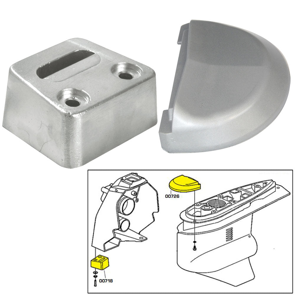 Tecnoseal Anode Kit w/Hardware - Volvo SX - Aluminum [20708AL] - Sea & Tech Outfitters Florida, LLC