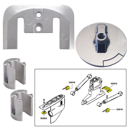 Tecnoseal Anode Kit w/Hardware - Mercury Bravo 2-3 - Zinc [20804] - Sea & Tech Outfitters Florida, LLC