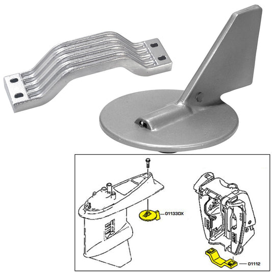 Tecnoseal Anode Kit w/Hardware - Yamaha 150-200HP - Zinc [21101] - Sea & Tech Outfitters Florida, LLC