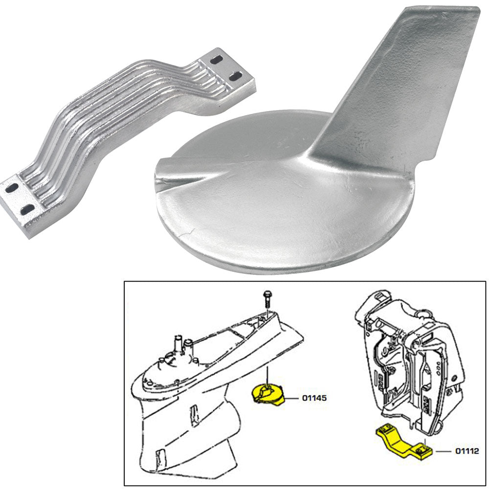 Tecnoseal Anode Kit w/Hardware - Yamaha 200-300HP Hi-Performance - Zinc [21106] - Sea & Tech Outfitters Florida, LLC