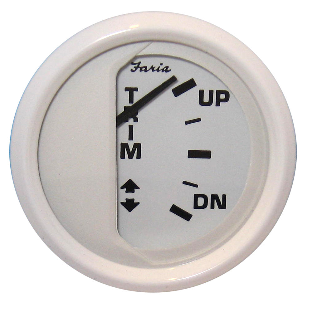 Faria Dress White 2" Trim Gauge (J/E/Suzuki Outboard) [13123] - Sea & Tech Outfitters Florida, LLC