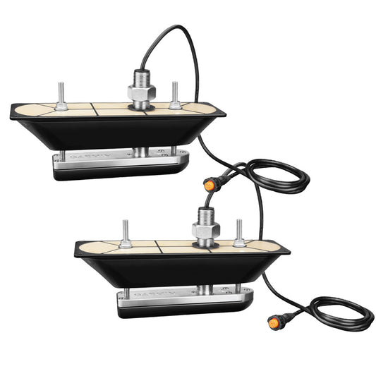 Garmin GT30-THP SS Thru-Hull Pair DownVu/SideVu Scanning Transducer w/Temp f/Hull Deadrises 5-25 [010-01961-11] - Sea & Tech Outfitters Florida, LLC