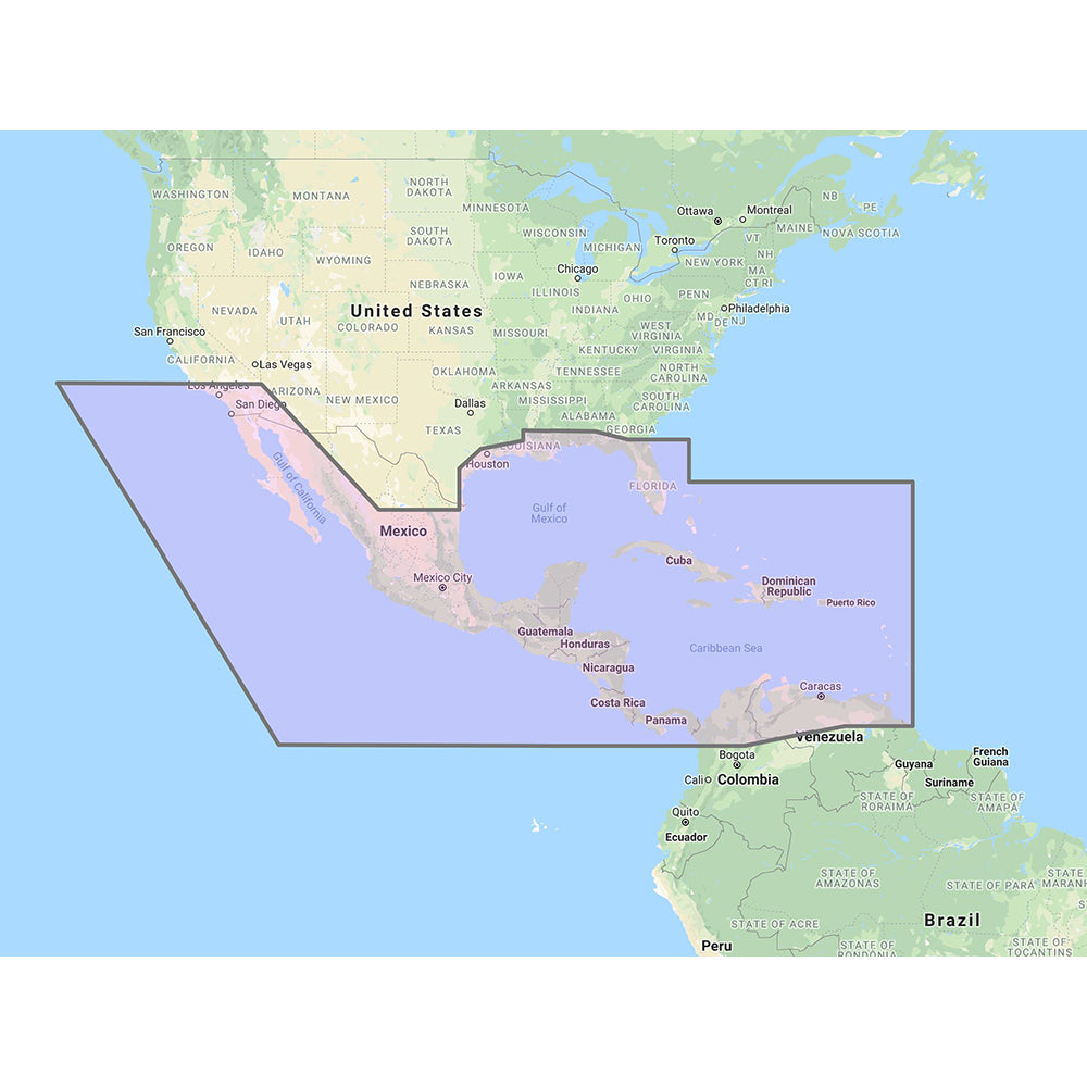 Furuno Central America, Caribbean  Part of Mexico Vector Chart - 3D Data  Standard Resolution Satellite Photos - Unlock Code [MM3-VNA-027] - Sea & Tech Outfitters Florida, LLC