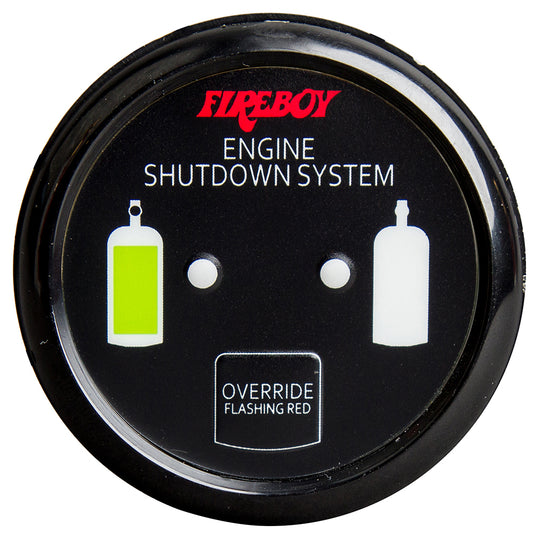 Fireboy-Xintex Deluxe Helm Display w/Gauge Body, LED  Color Graphics f/Engine Shutdown System - Black Bezel Display [DU-RBH-20-R] - Sea & Tech Outfitters Florida, LLC