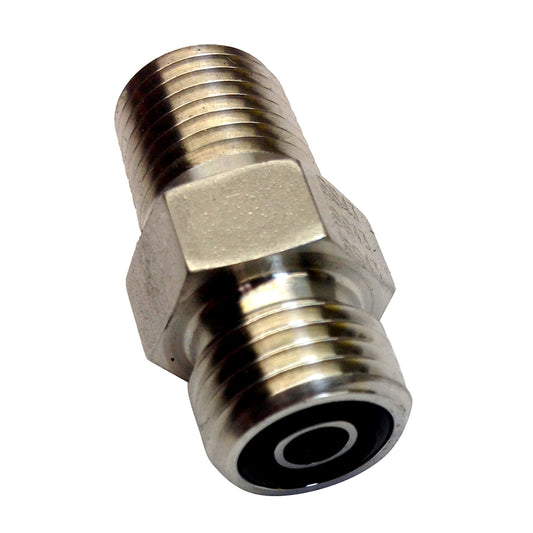 Uflex Powertech Male Connector f/Autopilot to ORF Hose [UPS 4-4 FLO-SS] - Sea & Tech Outfitters Florida, LLC