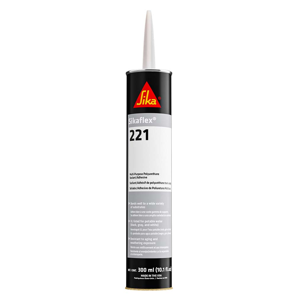 Sika Sikaflex 221 Multi-Purpose Polyurethane Sealant/Adhesive - 10.3oz(300ml) Cartridge - Black [90893] - Sea & Tech Outfitters Florida, LLC