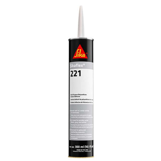 Sika Sikaflex 221 Multi-Purpose Polyurethane Sealant/Adhesive - 10.3oz(300ml) Cartridge - Black [90893] - Sea & Tech Outfitters Florida, LLC