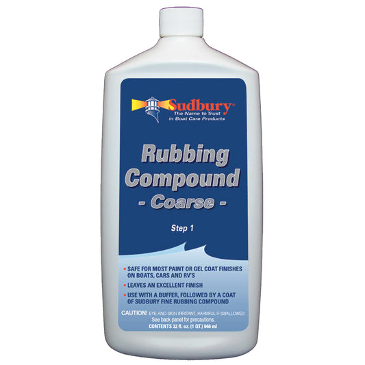 Sudbury Rubbing Compound Coarse - Step 1 - 32oz Fluid [444] - Sea & Tech Outfitters Florida, LLC