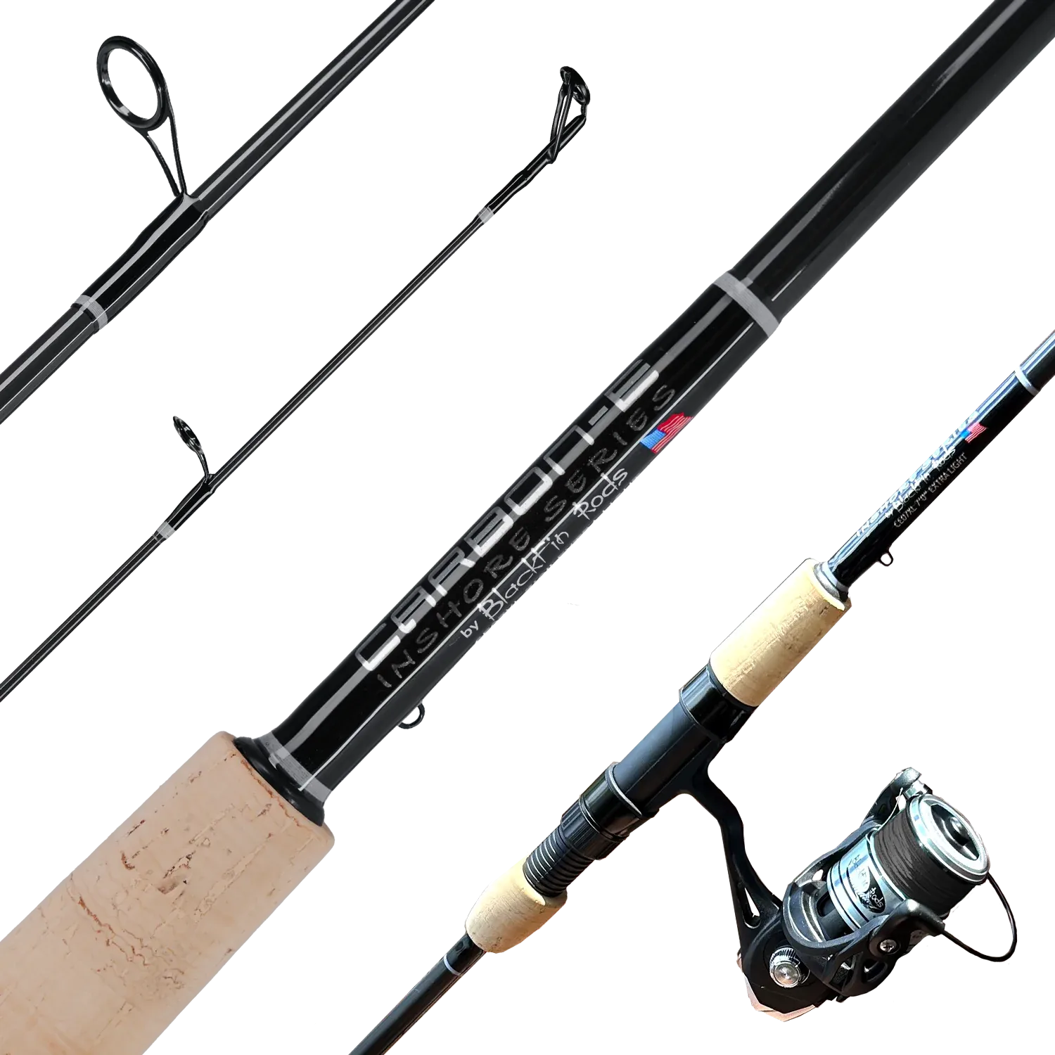 Carbon Elite Split Grip Inshore Spinning Rod & Reel Combo