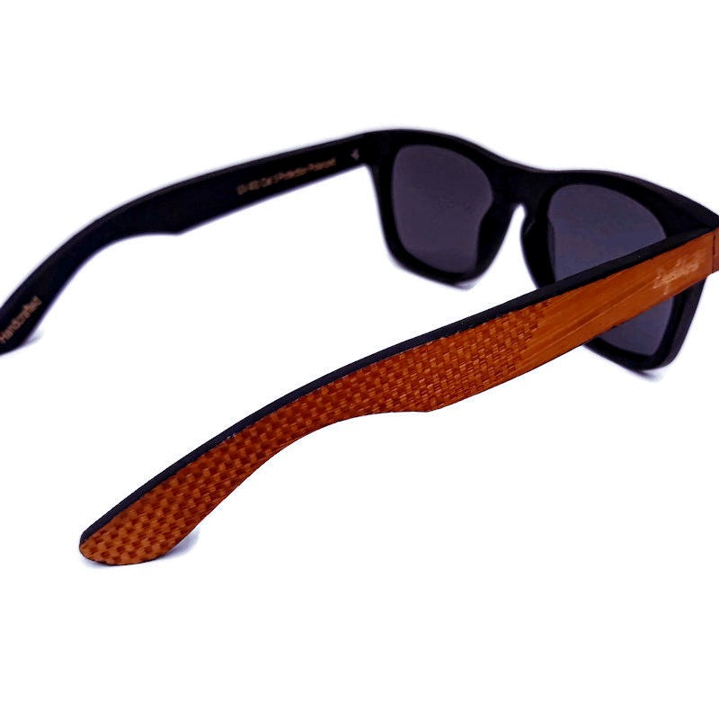 Engleberts Red Stripe Two Tone Sunglasses, Engraved and Polarized