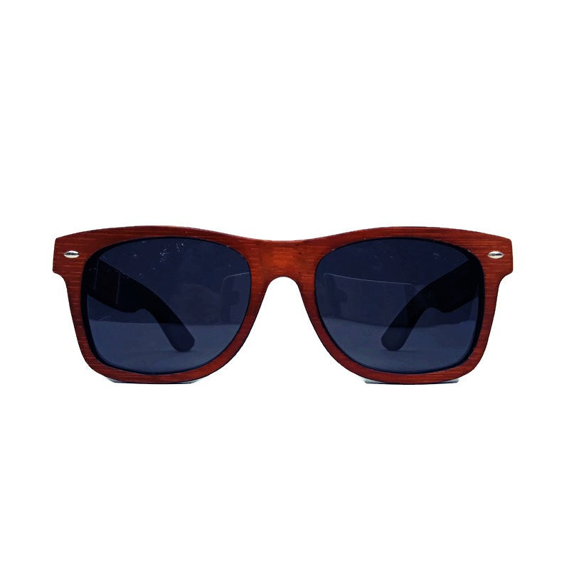 Engleberts Red Stripe Two Tone Sunglasses, Engraved and Polarized